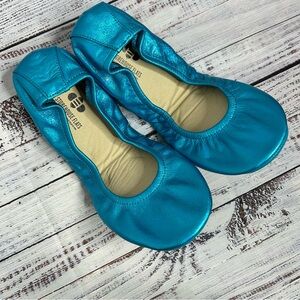 The Storehouse Flats Blizzard Blue Rainbow Leather Ballet Flats Women’s Size 9